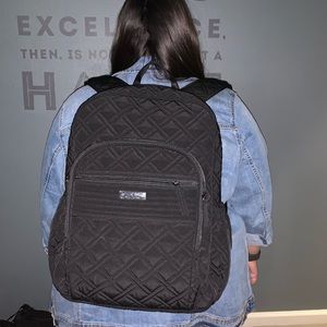Large Black Vera Bradley Campus Backpack